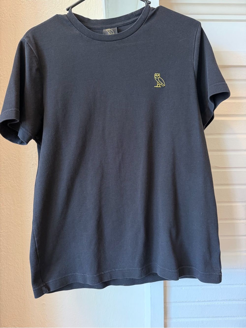 OVO October’s Very Own Black Gold Owl Logo T-Shirt Medium
